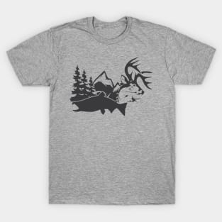 Nature Salmon Deer T-Shirt